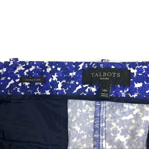 Talbots Signature Capris in Blue Floral - Picture 3 of 5